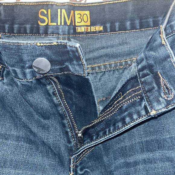 Tainted Denim Slim 30 Men’s Dark Blue Washed Straight Leg Jeans NWOT $40 - Picture 10 of 17